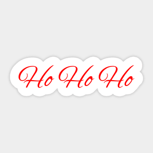 Ho Ho Ho Red Font Design Sticker